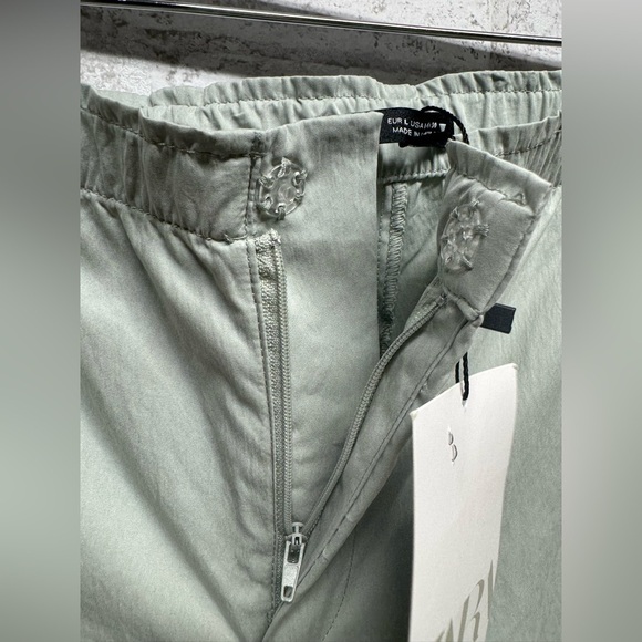Zara full-length nylon blend trousers women’s large light turquoise NWT wide leg - Picture 6 of 7